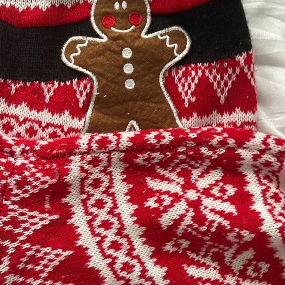 Born Famous Gingerbread Knitted Holiday Jumpsuit Size Small - Picture 10 of 10